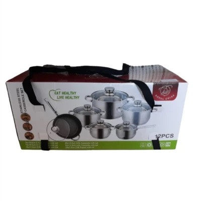 Set cratite inox 12 piese cu capac - Royal Swiss