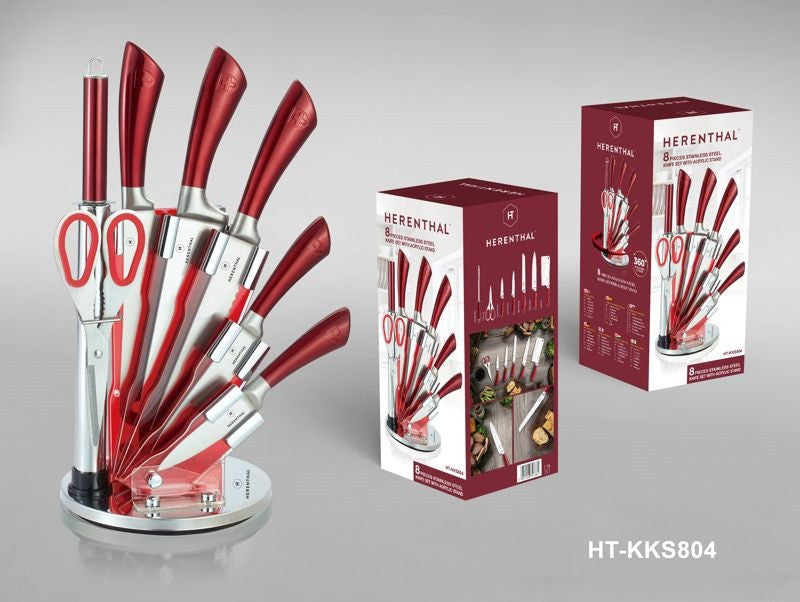 Set cutite 8 piese cu suport rotativ - Herenthal