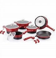 Set oale 14 piese cu interior marmorat rosu - Royalty Line