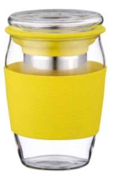 Cana din sticla cu infuzor pentru ceai sau cafea Peterhof PH-10038