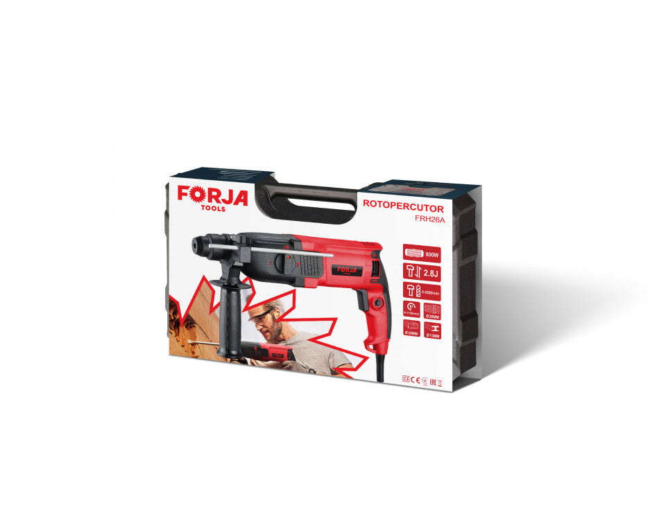 Ciocan rotopercutor 26mm, 800W - FORJA