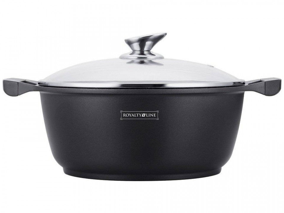 Cratita cu interior marmorat cu capac 3.8L 24 cm RL-BS24ML - Royalty