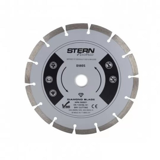 Disc diamantat pt polizor unghiular (flex) Stern Austria D180S