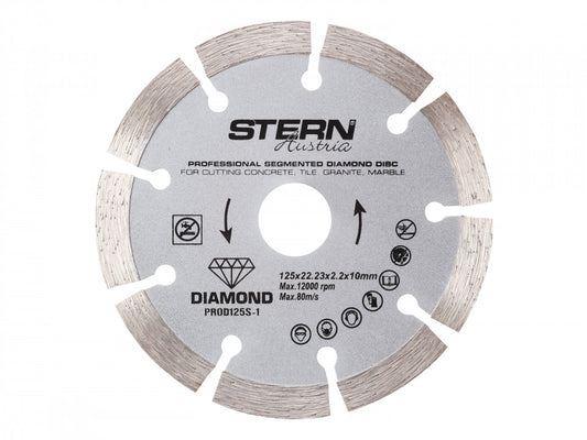 Disc diamantat segmentat profesional 125 mm, Stern Austria PROD125S-1