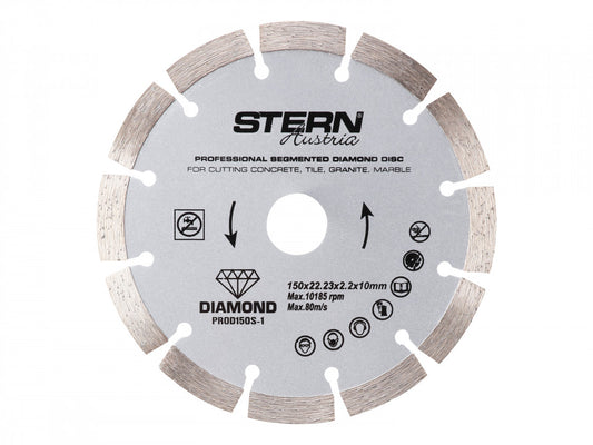 Disc diamantat segmentat profesional 150 mm, Stern Austria PROD150S-1