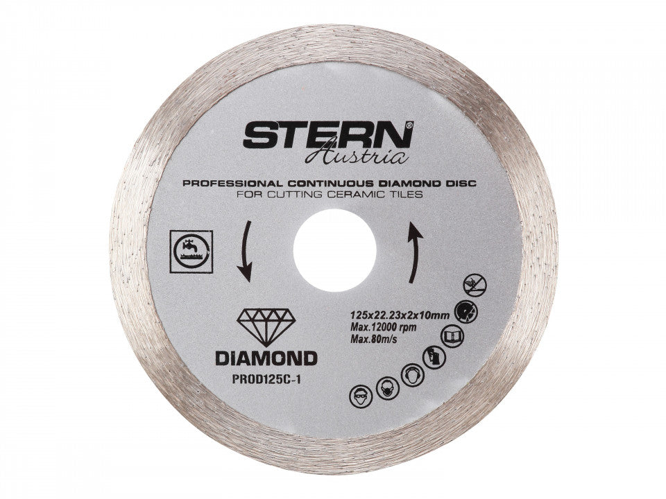Disc diamantat segmentat profesional PROD125C-1, 125 mm - STERN