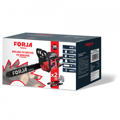 Drujba pe benzina 58CC 5.5CP 2X18" Forja FCS6800A