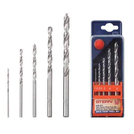 DS-01 Stern set 5 burghie pentru metal 1.5-5MM