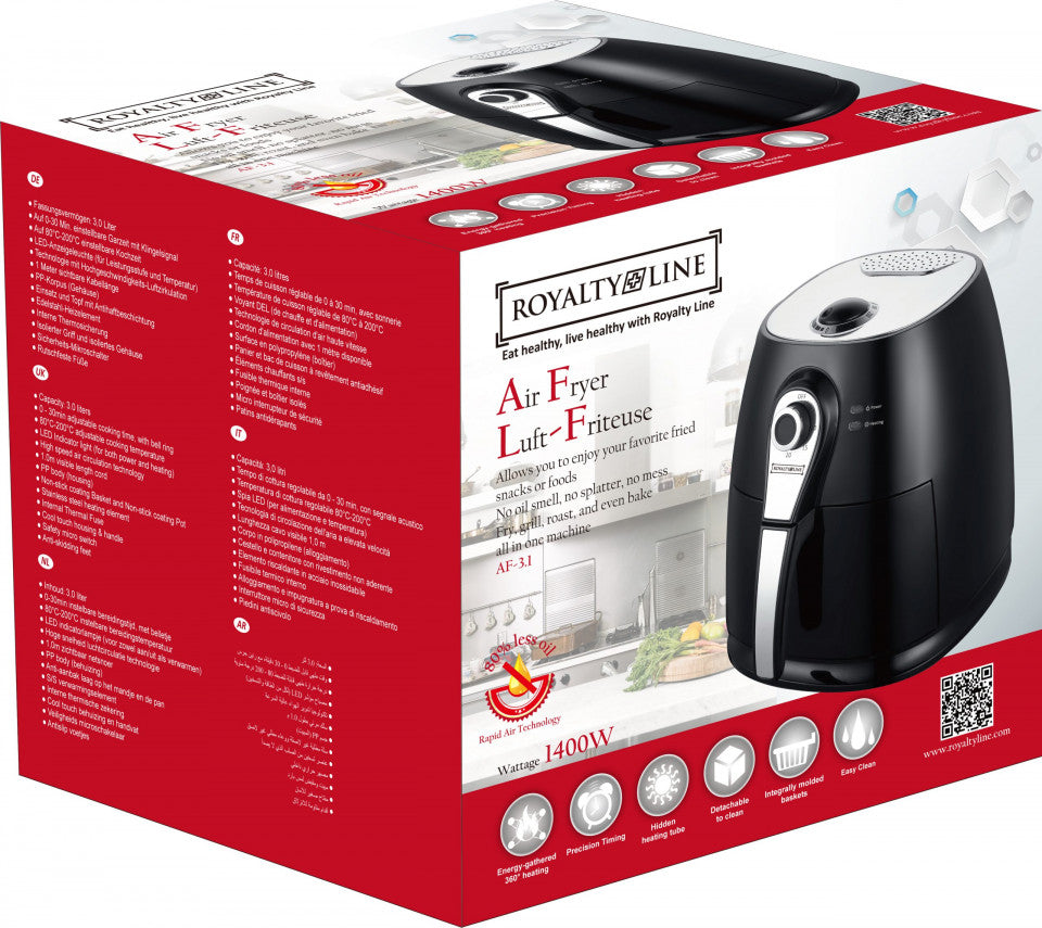 Friteuza cu Aer Cald 3l 1400W - Royalty Line
