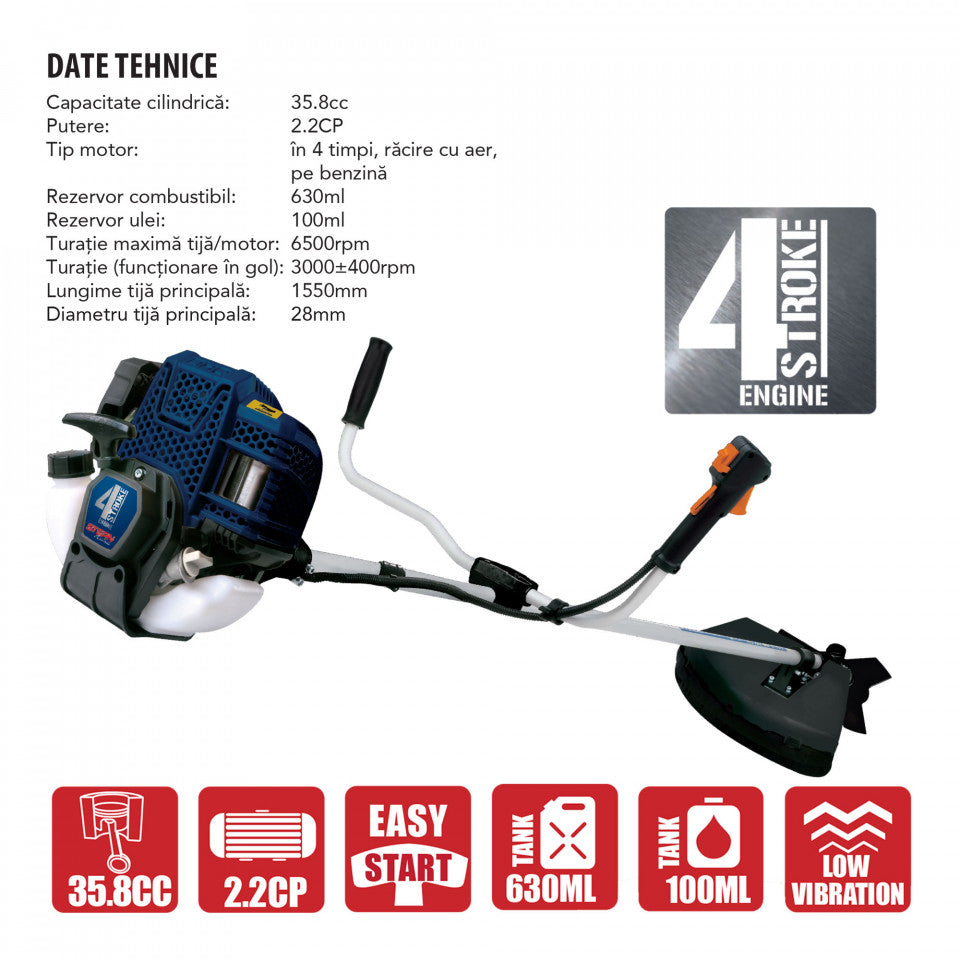 Motocoasa 2.2CP, 6500 rpm Stern Austria G4T3600A