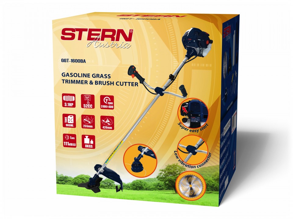 Motocoasa Stern Austria GGT1600BA, 3.1 CP, 52 cm³,accesorii incluse