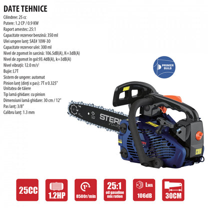 Motoferastrau pe benzina Stern Austria CSG2500A, 1.2 CP, lama 30 cm