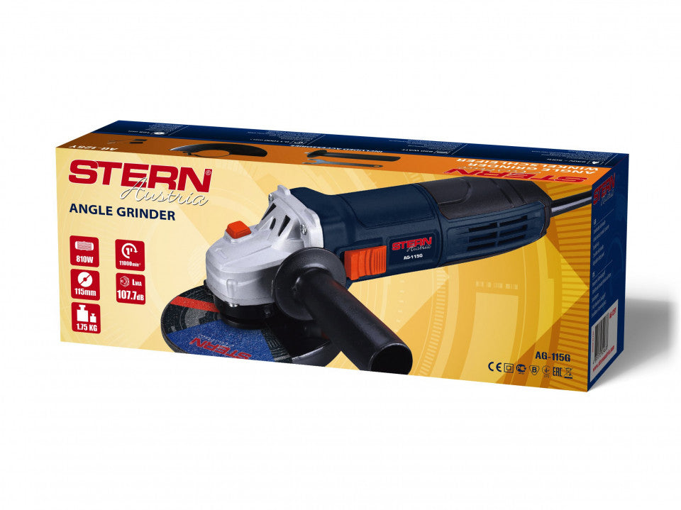Polizor unghiular Stern AG115G, 810 W, 11000 rpm, 115 mm - STERN