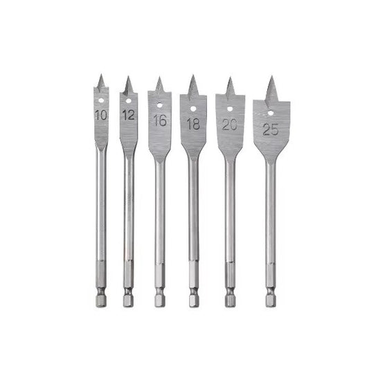 Set 6 burghie plate pentru lemn 10-25X150 mm - Stern