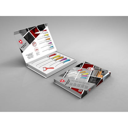 Set 6 cutite inox maner colorat - Royalty Line
