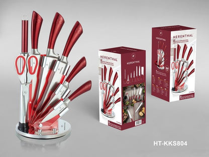 Set cutite 8 piese cu suport rotativ - Herenthal