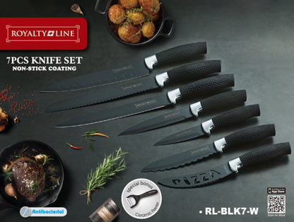 Set cutite 8 piese RL-BLK7-W - Royalty Line
