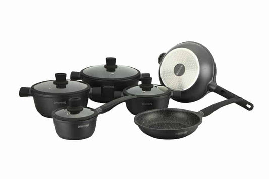 Set oale 10 piese cu interior marmorat negru - Royalty Line