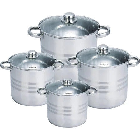 Set oale inox cu capac 8 piese - Royalty Line