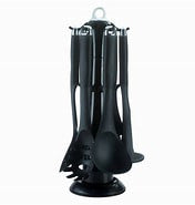 Set ustensile bucatarie 7 piese negru - Royalty Line