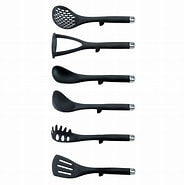 Set ustensile bucatarie 7 piese negru - Royalty Line
