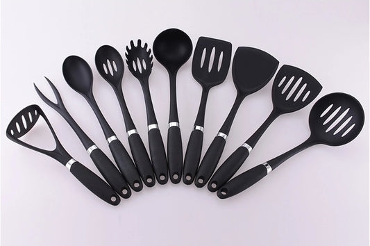 Set ustensile de bucatarie, 10 piese, Nylon