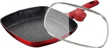 Tigaie grill cu interior de granit cu capac 28 cm - Meisterklasse